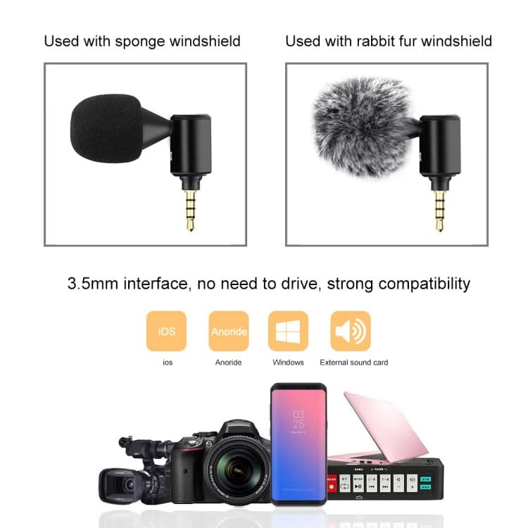 PULUZ 3.5mm Jack Mobile Phone Single Directional Adjustable Microphone My Store