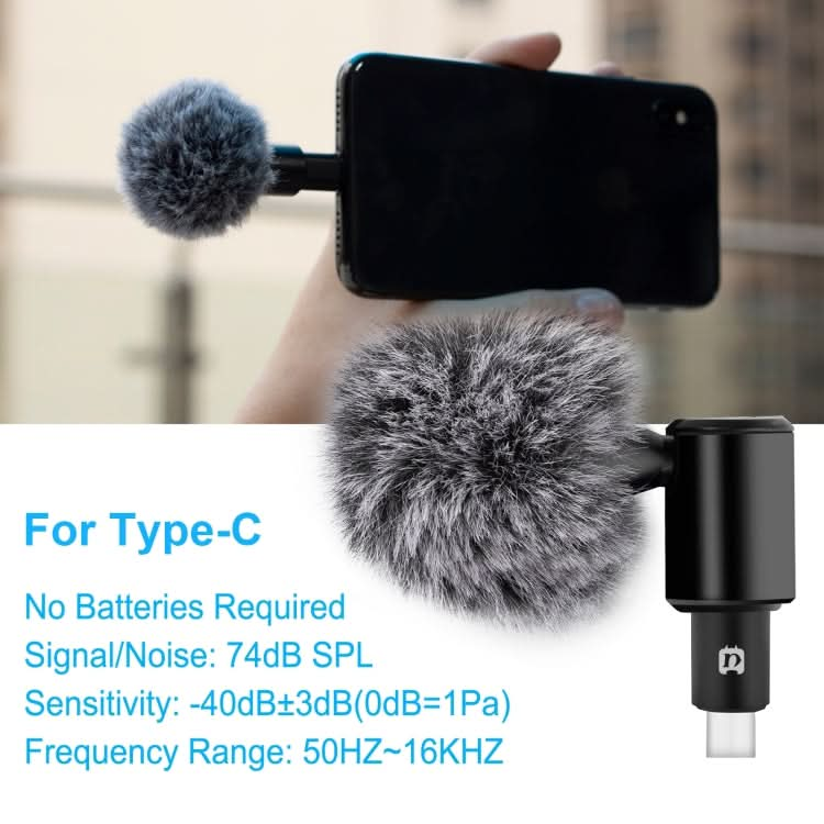 PULUZ USB-C / Type-C Jack Mobile Phone Omnidirectional Condenser Adjustable Microphone, Not for Samsung Series Phones My Store