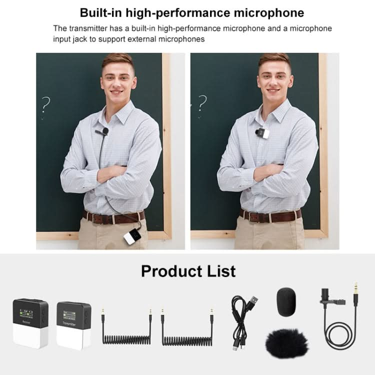 PULUZ Vlog Video Wireless Lavalier Microphone  with Transmitter and Receiver for DSLR Cameras and Video Cameras My Store