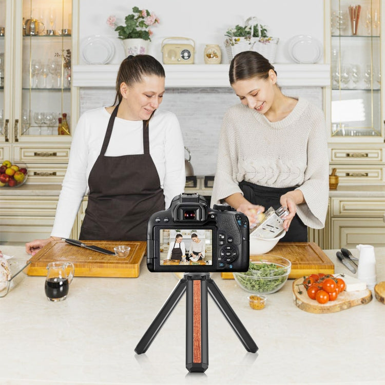 PULUZ Inlaid Wood Desktop Vlogging Live Tripod Holder