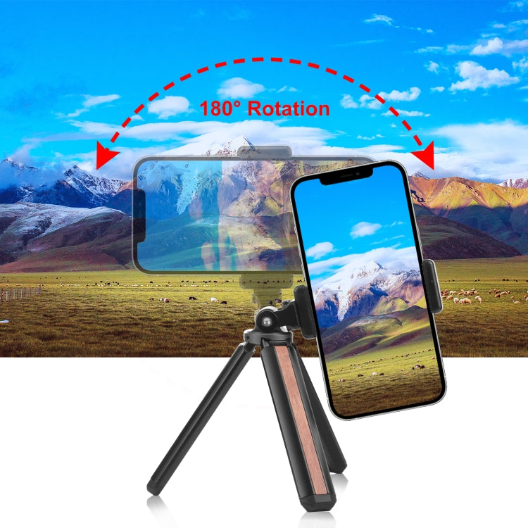 PULUZ Inlaid Wood Desktop Vlogging Live Tripod Holder with Tripod Head