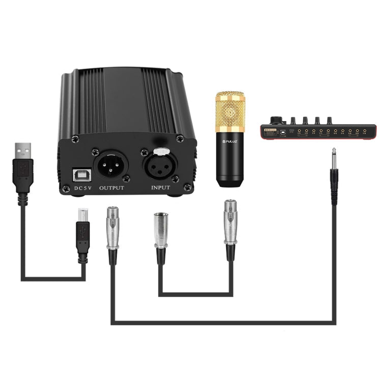 PULUZ Phantom Power OTG Lossless Live Sound Card Recording Sound Mixer, English Version My Store