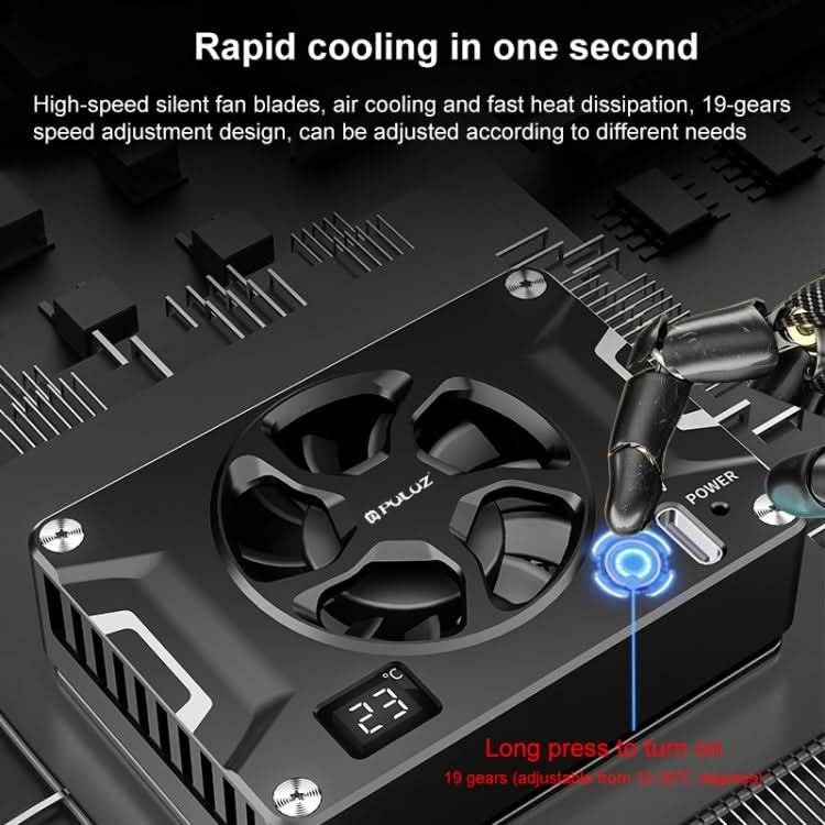 PULUZ Camera Cooling Fan Semiconductor Radiator with LCD Display for Sony / Canon / FUJIFILM / Nikon Cameras My Store