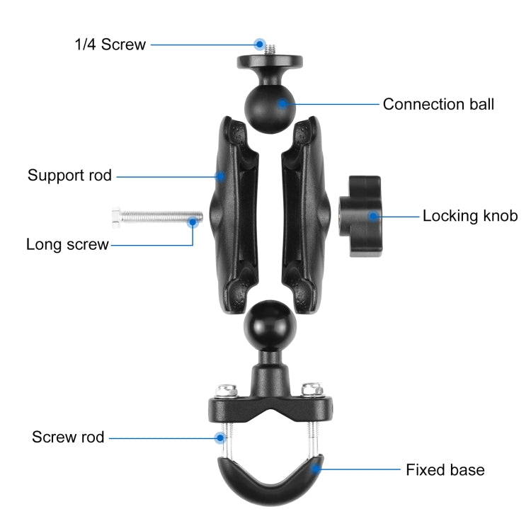 PULUZ Motorcycle Handlebar Fixed Mount U-Bolt Base Holder for GoPro and Other Action Cameras My Store