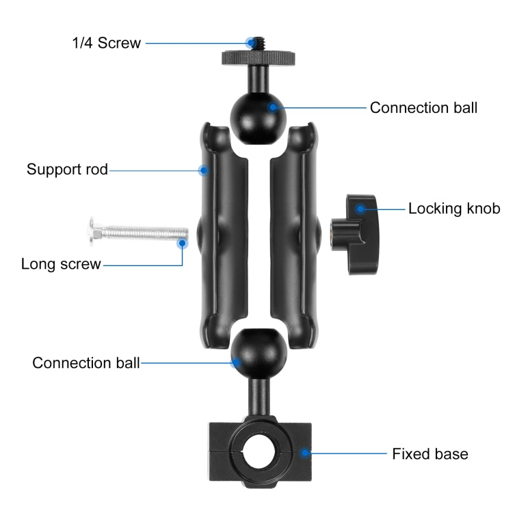 PULUZ Motorcycle Holder Rearview Mirror Fixed Mount for GoPro and Other Action Cameras My Store