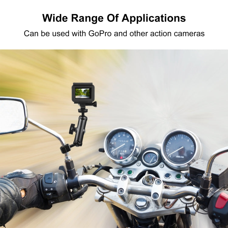 PULUZ Motorcycle Holder Rearview Mirror Fixed Mount for GoPro and Other Action Cameras My Store