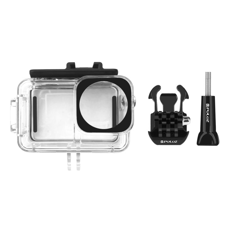 For DJI Osmo Action 5 Pro / 3 / 4 PULUZ 40m Underwater Waterproof Housing Diving Case with Cold Shoe & Buckle Basic Mount & Screw My Store