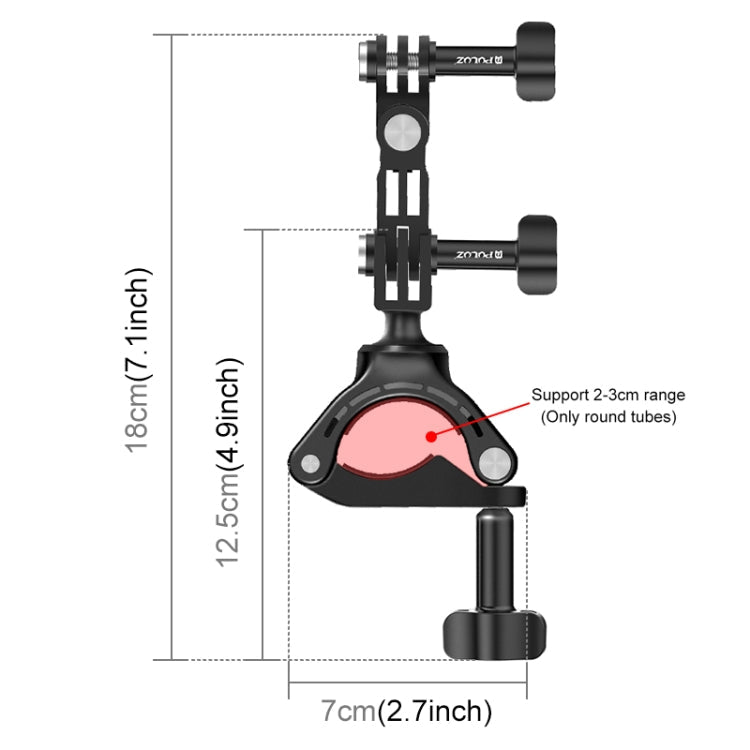 PULUZ Bike Cycling Bracket Mount with Phone Clamp for Phone & Sports Camera Reluova