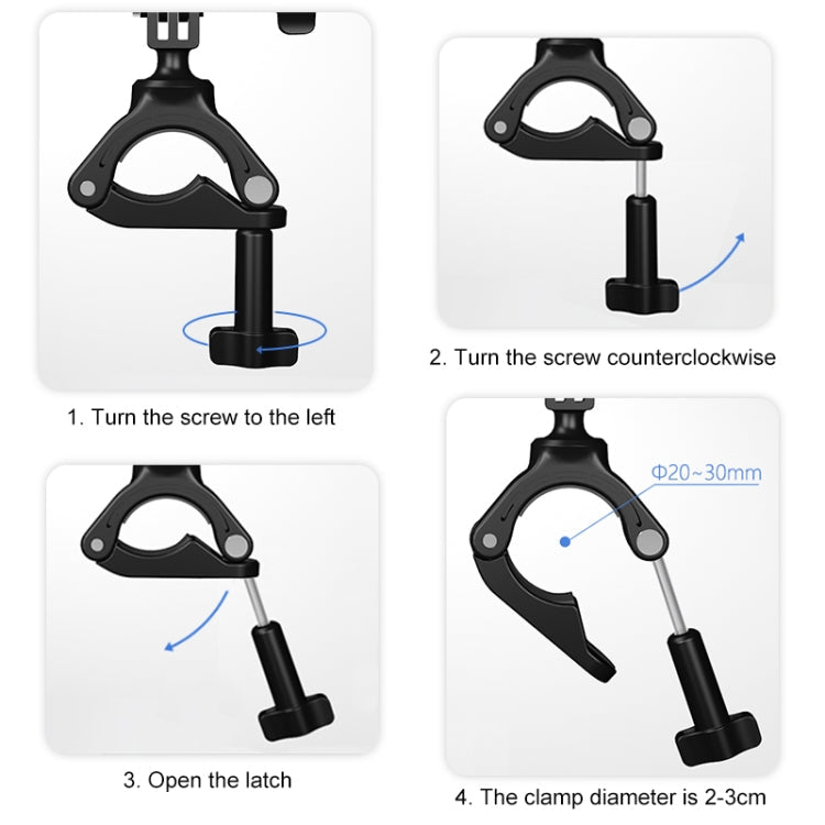 PULUZ Bike Cycling Bracket Mount with Phone Clamp for Phone & Sports Camera Reluova