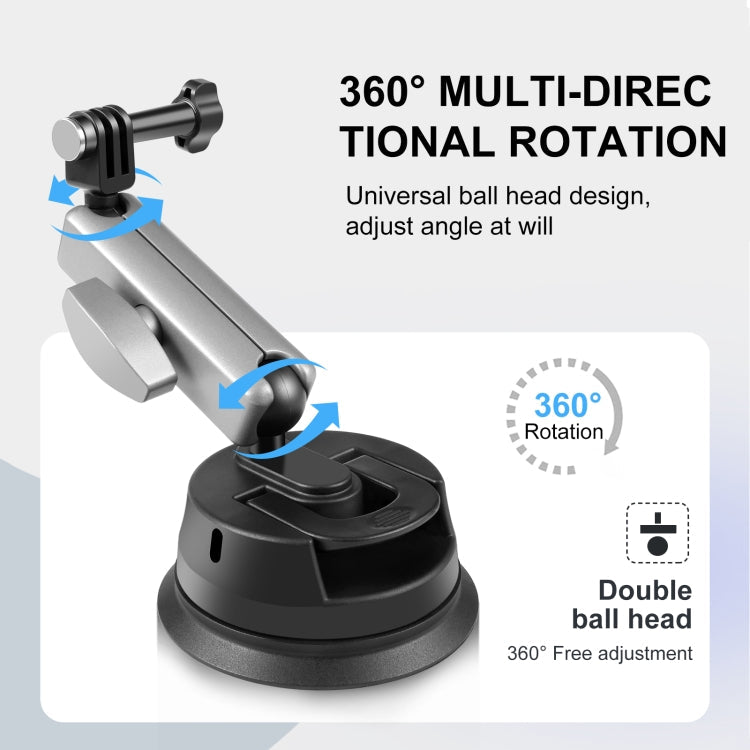 PULUZ Car Suction Cup Arm Mount with Mount Adapter & Long Screw My Store