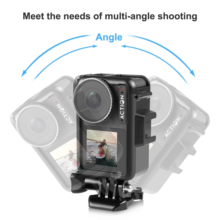 For DJI Osmo Action 4 / 3 PULUZ Vertical Plastic Protective Frame Cage with Cold Shoes My Store