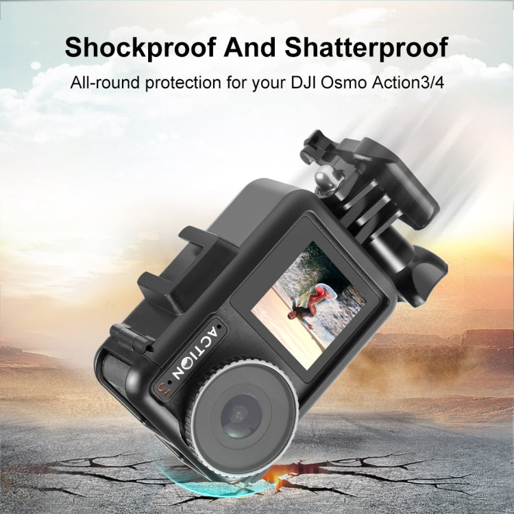 For DJI Osmo Action 4 / 3 PULUZ Vertical Plastic Protective Frame Cage with Cold Shoes My Store