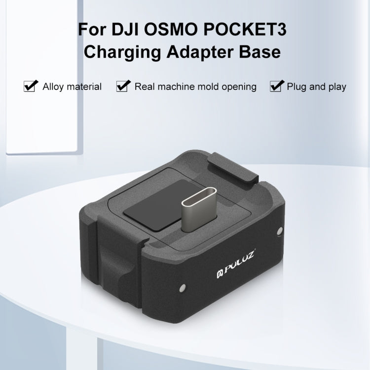 For DJI OSMO Pocket 3 PULUZ USB-C / Type-C Dock Desktop Charging Base Aluminum Alloy Bracket My Store