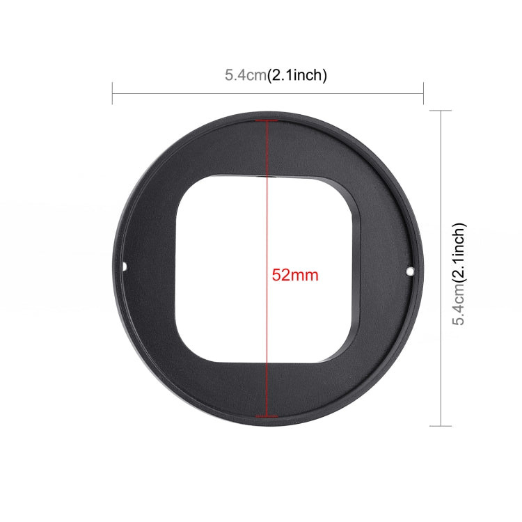 For GoPro HERO12 Black /11 Black /11 Black Mini /10 Black /9 Black PULUZ 52mm UV ND2-400 Filter with Adapter Ring