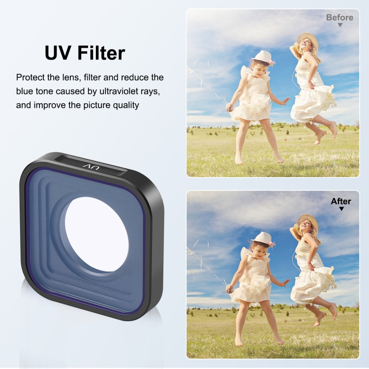 PULUZ Action Camera UV Lens Filter For GoPro Hero11 Black / Hero11 Black mini / HERO10 Black / HERO9 Black My Store