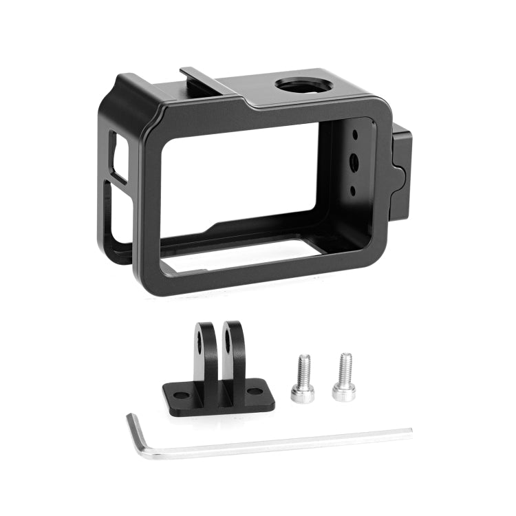 For DJI Osmo Action 4 / 3 PULUZ Metal Cage Expansion Adapter Frame with Cold Shoe My Store