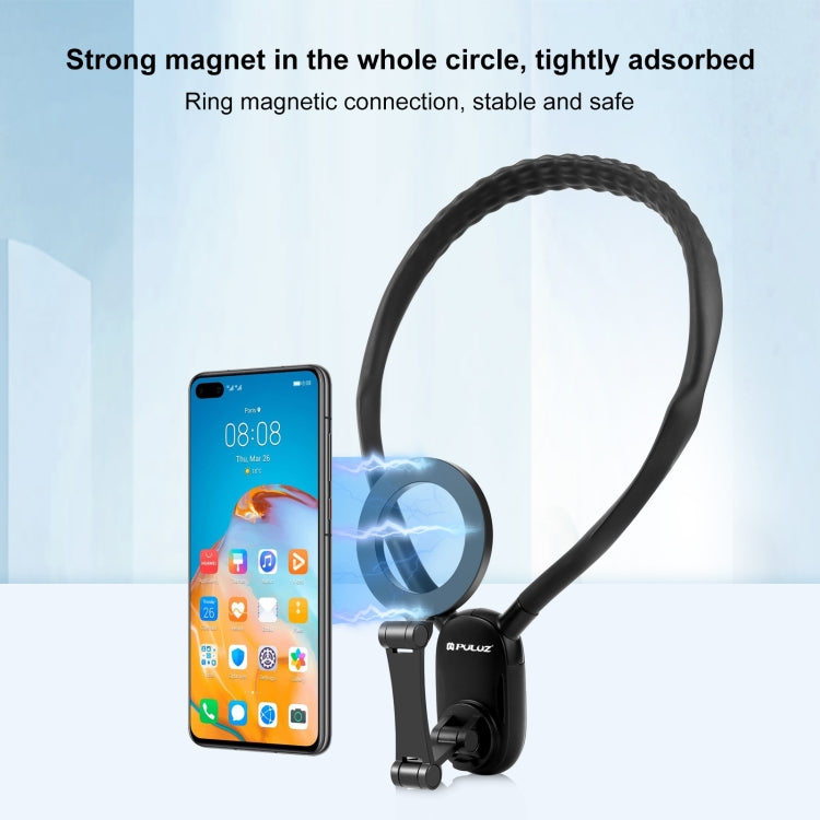 PULUZ Magnetic Collar Bracket POV View Mount with Phone Clamp for GoPro Action Cameras / Phones My Store