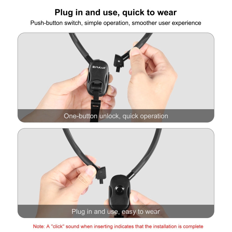 PULUZ Magnetic Collar Bracket POV View Mount with Phone Clamp for GoPro Action Cameras / Phones My Store