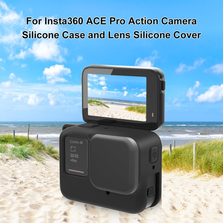 For Insta360 Ace Pro PULUZ Body Silicone Protective Case with Lens Cap My Store