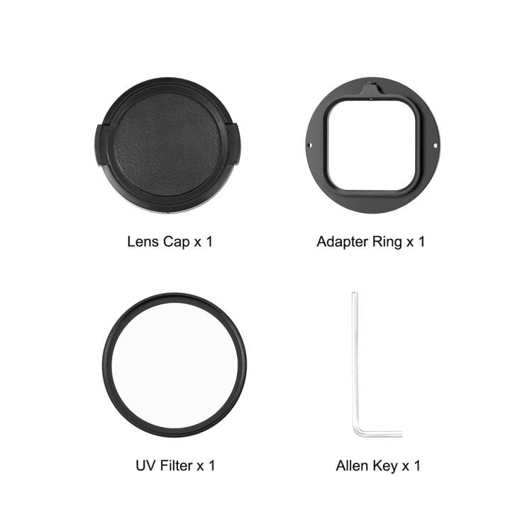 For Insta360&#160;Ace&#160;Pro PULUZ 52mm UV Lens Filter Adapter Ring with Lens Cover