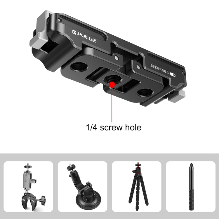 For Insta360 GO3 PULUZ Magnetic Aluminum Alloy Quick Release Base Mount My Store