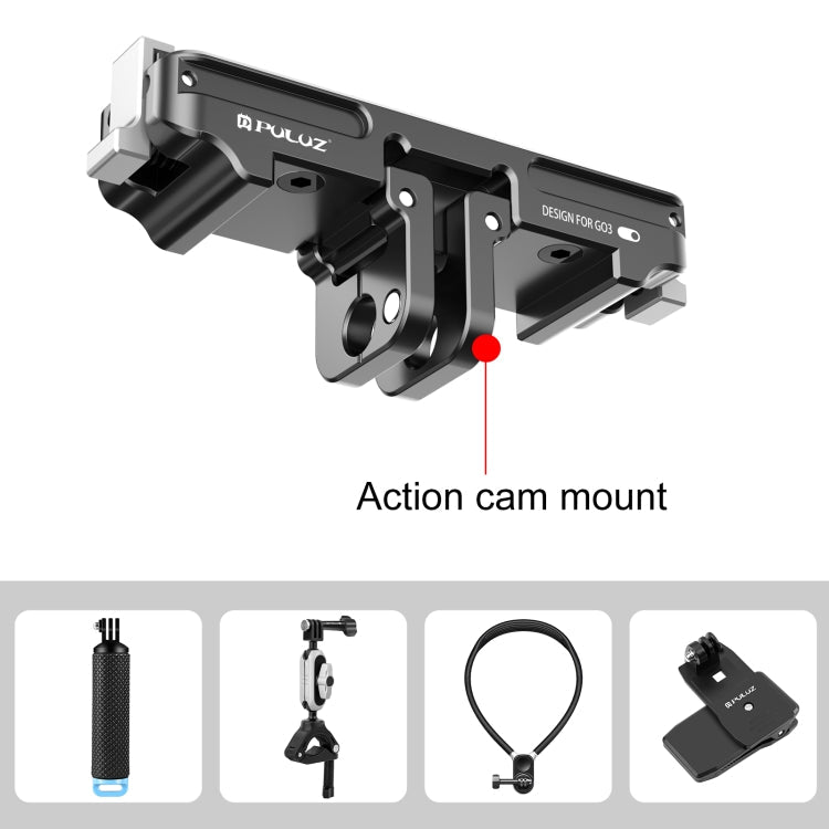 For Insta360 GO3 PULUZ Magnetic Aluminum Alloy Quick Release Base Mount