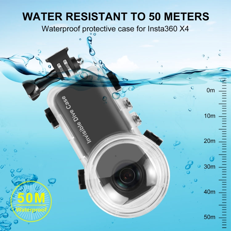 For Insta360 X4 PULUZ 50m Waterproof Sealed Diving Case My Store