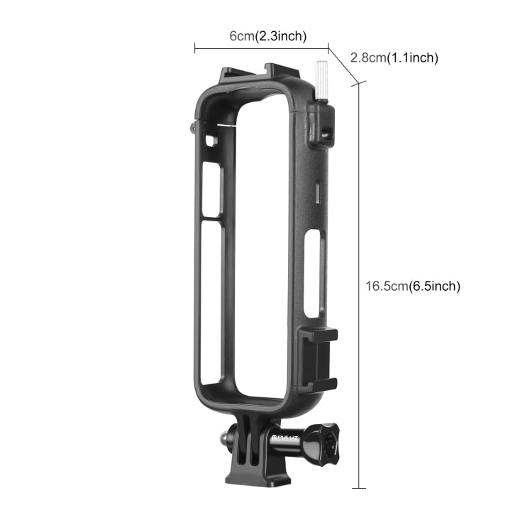 For Insta360 X4 PULUZ Cold Shoe PC Plastic Protective Frame with Adapter Mount & Screw My Store