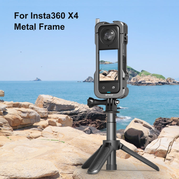 For Insta360 X4 PULUZ Metal Protective Cage Rig Housing Frame with Lens Cover My Store