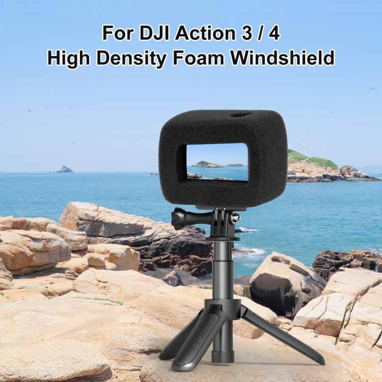 For DJI Osmo Action 4 / 3 PULUZ High Density Foam Windshield My Store