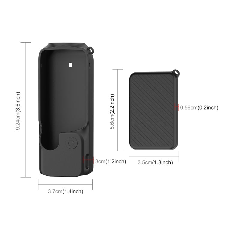 For DJI OSMO Pocket 3 PULUZ  2 in 1 Silicone Cover Case Set with Strap My Store