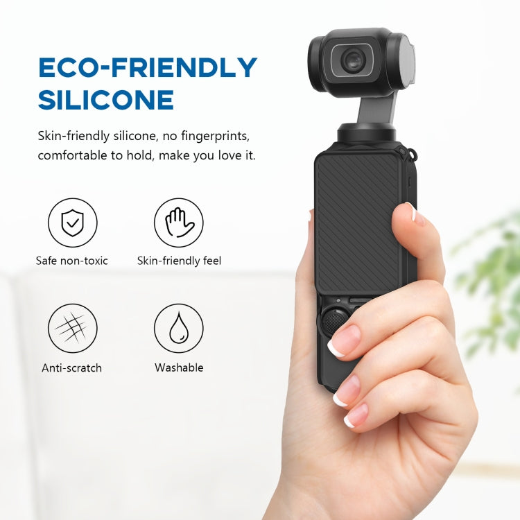 For DJI OSMO Pocket 3 PULUZ  2 in 1 Silicone Cover Case Set with Strap My Store