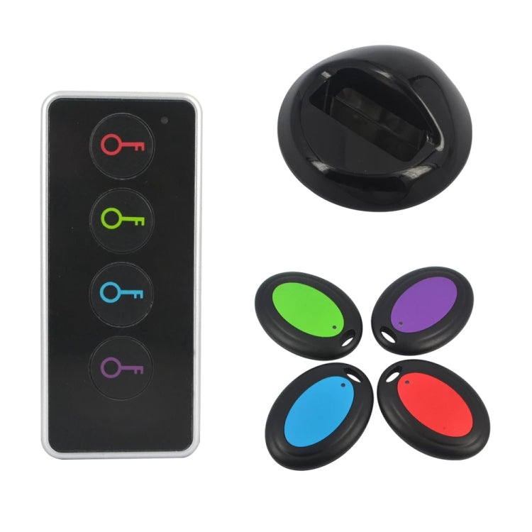 Smart Remote Wireless Key Finder with LED Flashlight, 1 RF Transmitter and 4 Receivers Reluova