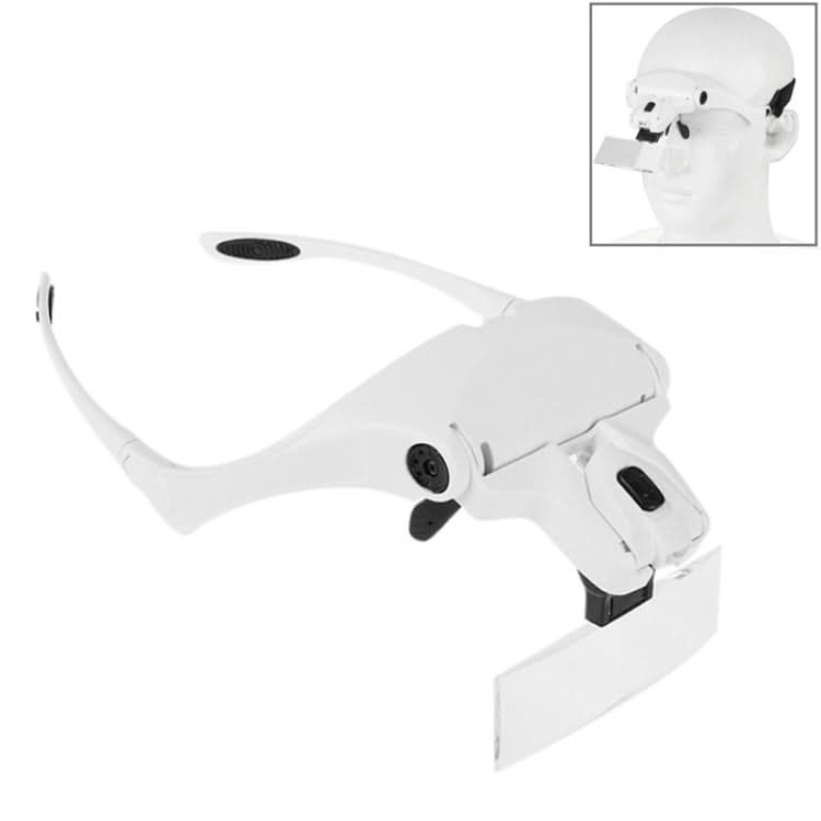 5 Lens 1.0X-3.5X Loupe Glasses Bracket Headband Magnifier with 2 LED Lights Eye Magnification Goggles Magnifying Tool My Store