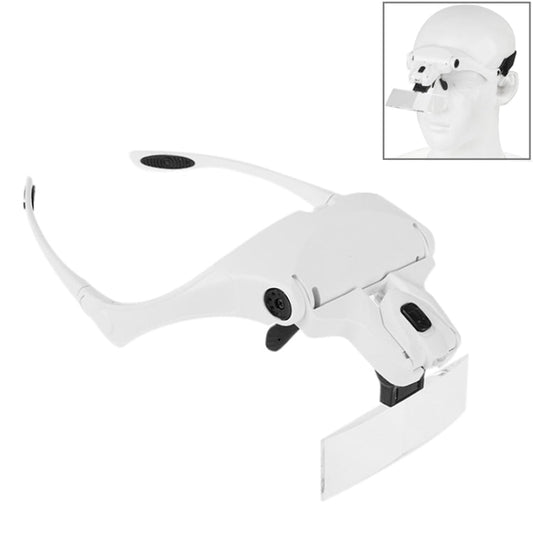 5 Lens 1.0X-3.5X Loupe Glasses Bracket Headband Magnifier with 2 LED Lights Eye Magnification Goggles Magnifying Tool