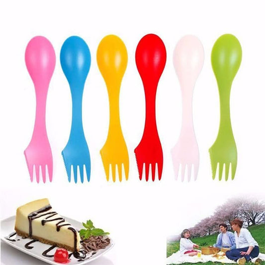 6 in 1 Set Colorful ABS Knife / Fork / Spoon Set-Reluova