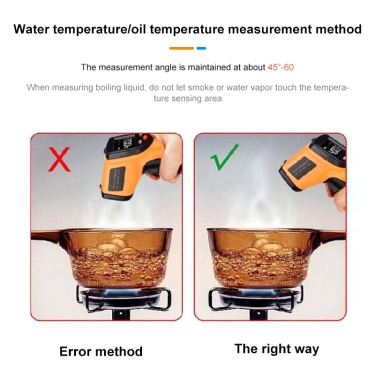 Infrared Thermometer, Temperature Range: -50 - 380 Degrees Celsius Reluova