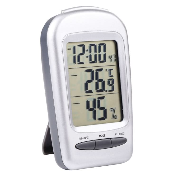 LCD Digital Desk Indoor Thermometer Hygrometer with Date / Clock / Freezing Warning Reluova