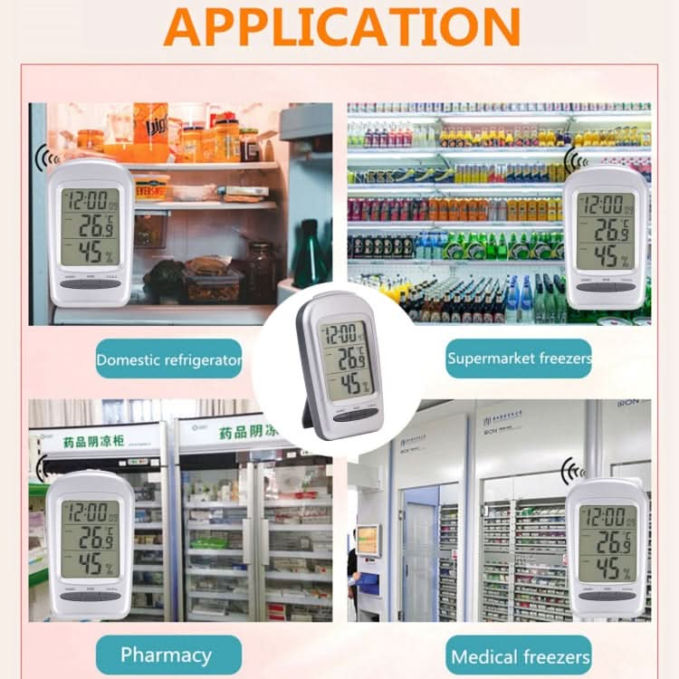 LCD Digital Desk Indoor Thermometer Hygrometer with Date / Clock / Freezing Warning Reluova