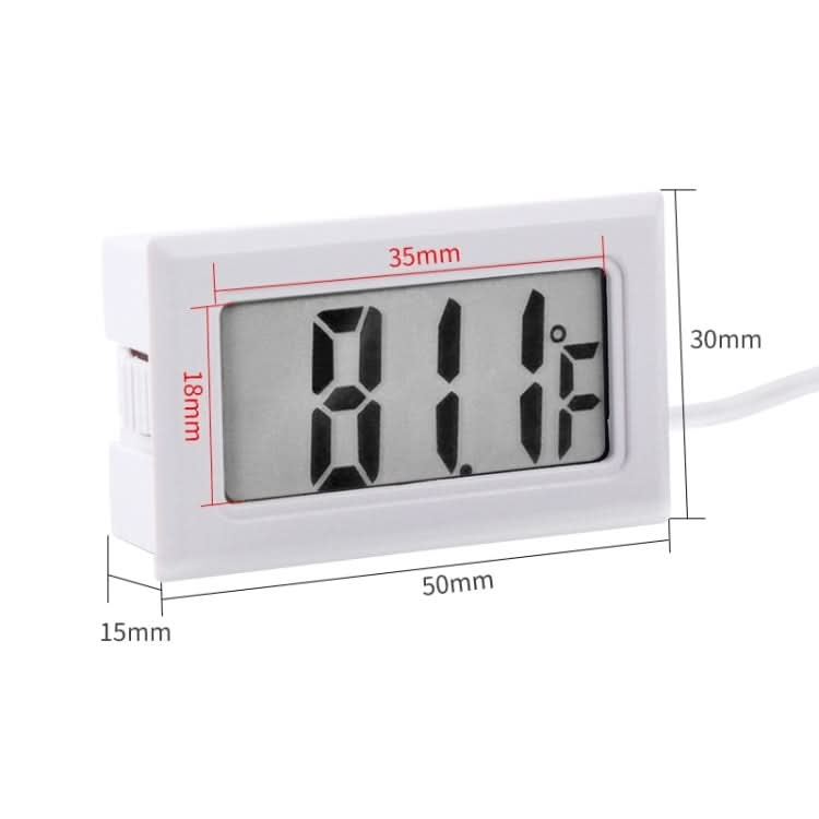 Mini LCD Indoor Digital Thermometer (Fahrenheit Display), White Reluova