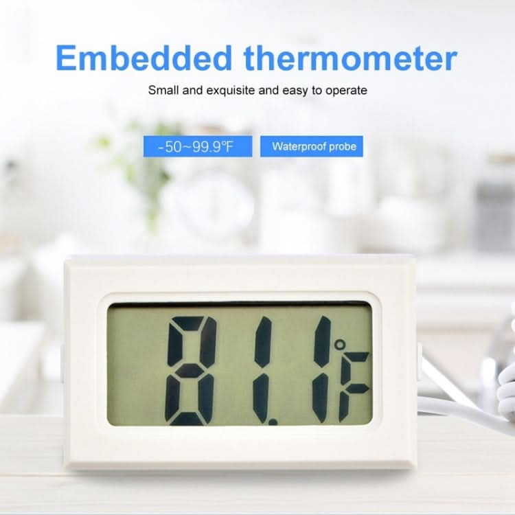 Mini LCD Indoor Digital Thermometer (Fahrenheit Display), White Reluova