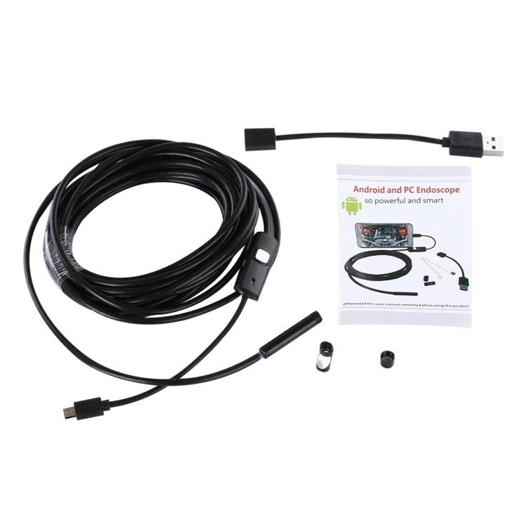 Waterproof Micro USB Endoscope Snake Tube Inspection Camera with 6 LED for OTG Android Phone, Length: 5m, Lens Diameter: 7mm My Store