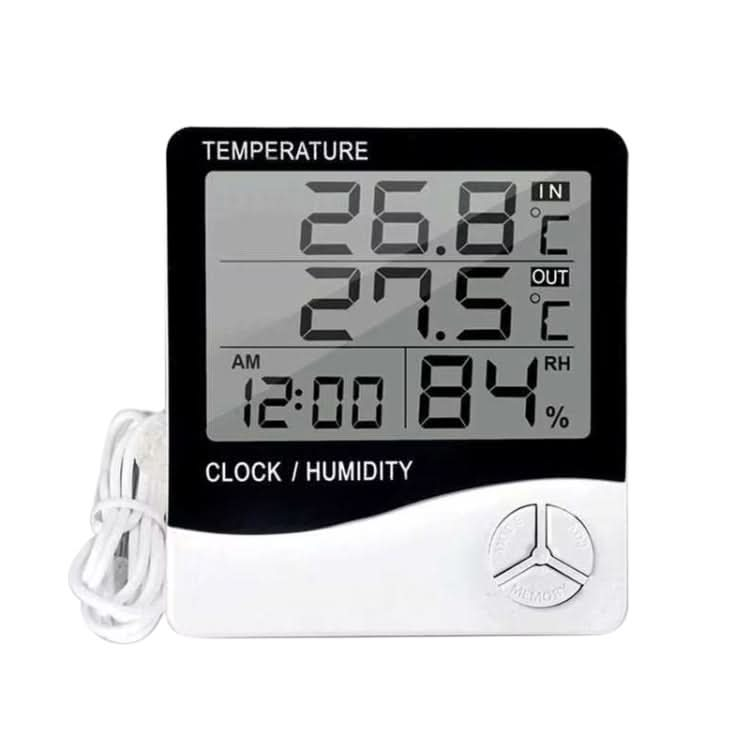 Outdoor / Indoor LCD Digital Electronic Thermometer Hygrometer Alarm Clock Reluova