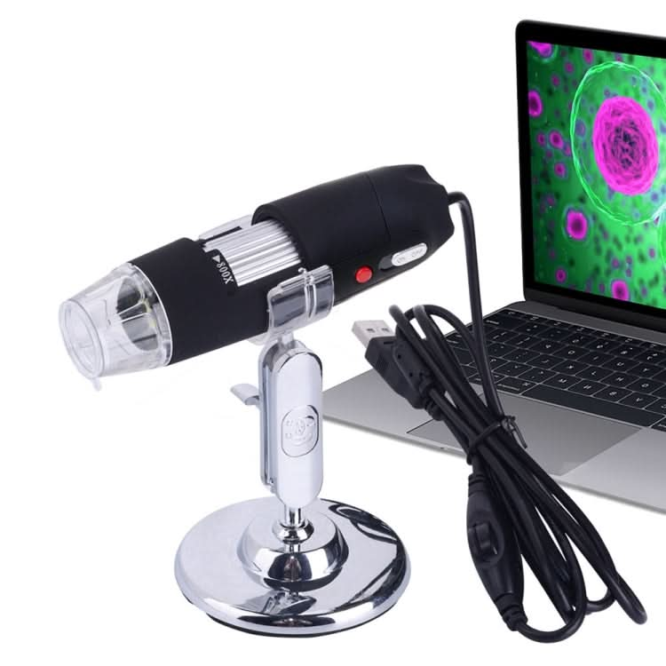 2.0 Mega Pixels 800X USB Digital Microscope with 8 LED White Light / Holder-Reluova