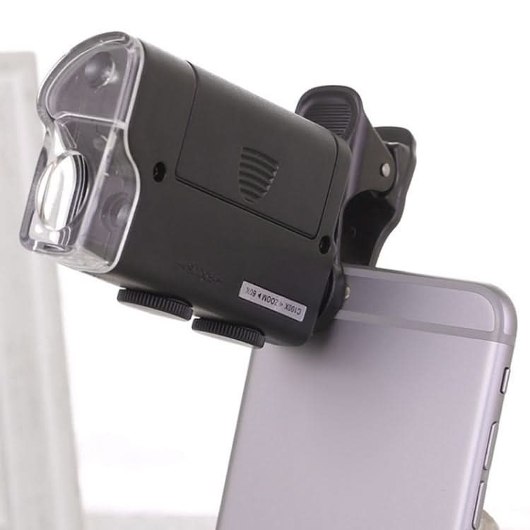 60X-100X Times Phone Microscope Clip Magnifying Jewelry Loupe With LED Light My Store