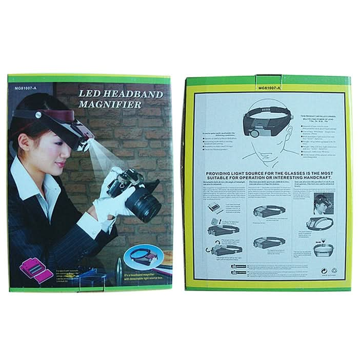 Headband Style 1.5X / 3X / 8.5X / 10X Magnifier with 2 LED Lights My Store