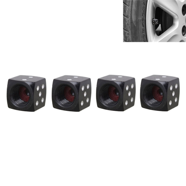 Universal 8mm Dice Style Aluminium Alloy Car Tire Valve Caps, Pack of 4 ÎҵÄÉ̵ê