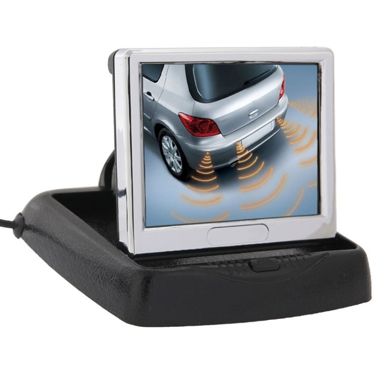 3.5 inch Folding Car Rearview LCD Monitor, 2 Channels AV Input