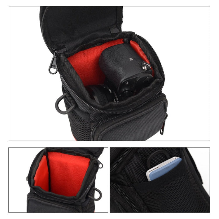 Universal Mini Digital Cloth Camera Bag with Strap, Size: 115 x 105 x 155mm