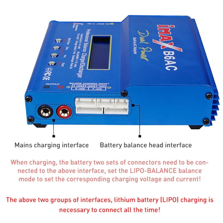 iMAX B6AC 2.6 inch LCD RC Lipo Battery Balance Charger (100-240V / EU Plug)